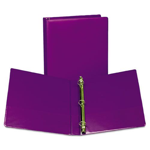 Fashion View Binder, Round Ring, 11 x 8-1/2, 1&#034; Capacity, Purple, 2/Pack