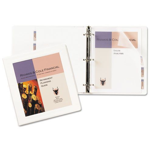 Framed View Binder with One Touch EZD Rings, 1&#034; Capacity, White