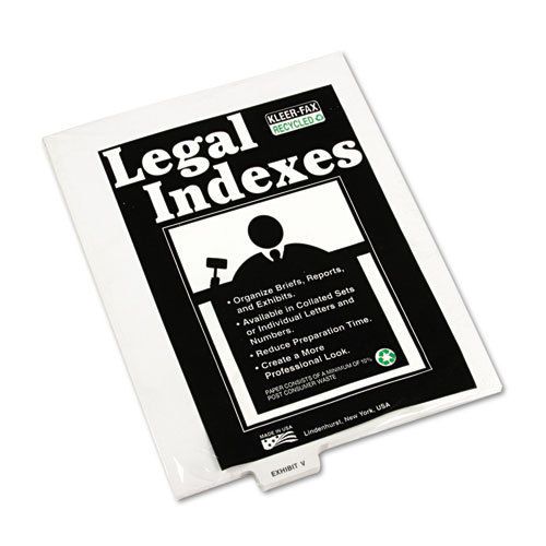 80000 series legal index dividers, bottom tab, printed &#034;exhibit v&#034;, 25/pack for sale