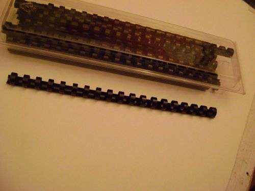 20 Black Plastic 10.5&#034; x .5 &#034;  Circular Binding Combs 19 Hole Compatability NIB