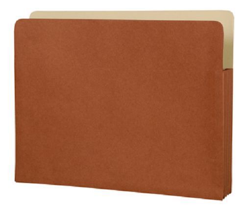 50- File Folder Top Tabs  9 1/2&#034; x 14 3/4&#034; x 1 3/4&#034;. Red and Manila.
