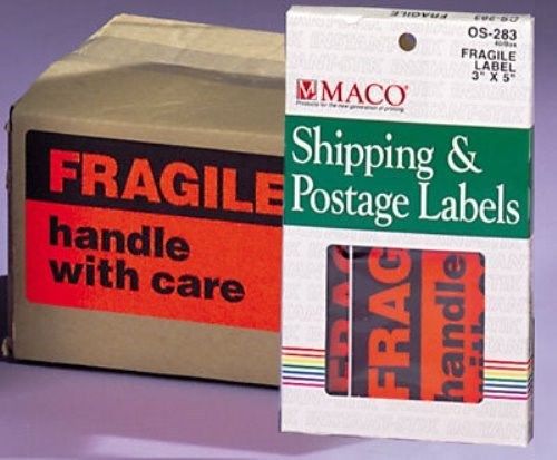 Box of 40 3x5 Inch Peel &amp; Stick FRAGILE LABELS