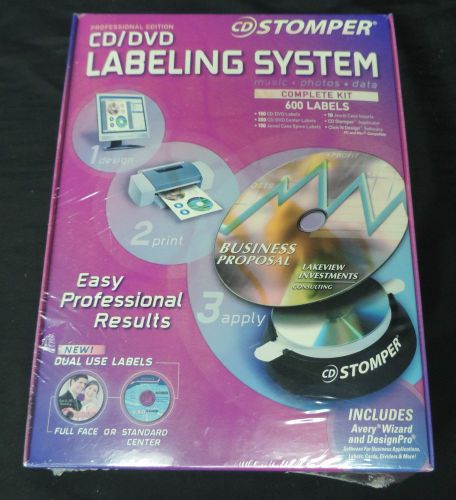 CD STOMPER Professional Edition LABELING System CD DVD SEALED Music PhotosData