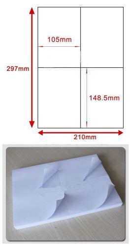 80 A4 Sheets 4 Per Sheet Computer Labels Inkjet Laser 105mm X 148.5mm K0969-8