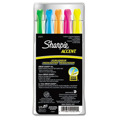 360 Sharpie Accent Pocket Style Highlighters, Chisel Tip, Assorted Colors
