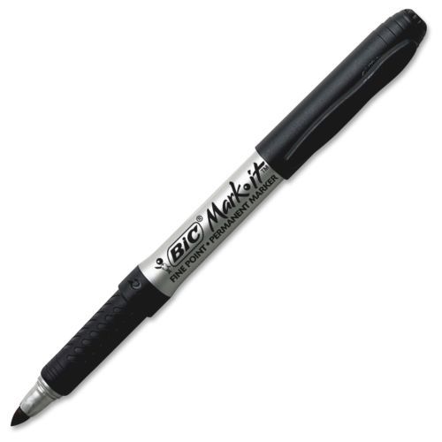 Bic mark-it fine point permanent markers - fine marker point type - (gpm241bk) for sale