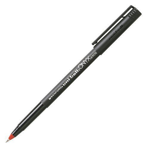 Uni-ball Onyx Rolling Ball Pen - 0.5 Mm Pen Point Size - Red Ink - 12 (san60042)