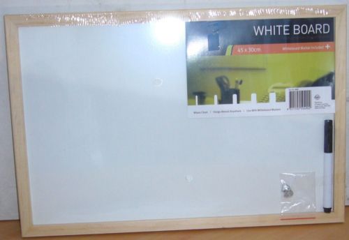*BRAND NEW* WHITEBOARD WITH MARKER **45CM X 30CM**