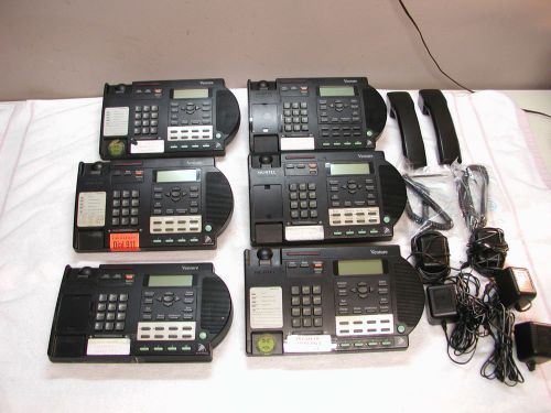 Nortel venture 3 line business telephones nt2n81aa11 lot of 6 for sale