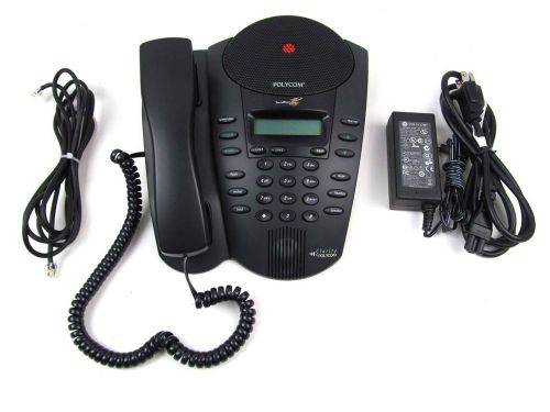 Clean Polycom SoundPoint Pro SE-225 Clarity 2-Line Business Phone 2201-66325-001