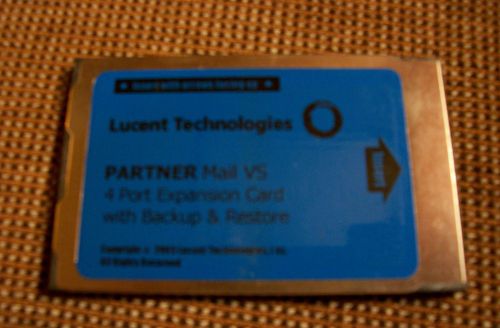 LUCENT PARTNER MAIL VS 4 PORT EXPANSION CARD WITH BACK UP &amp; RESTORE