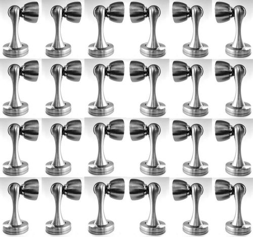 Lot of 24 ~ mx-1 satin nickel magnetic doorstop / holders ~ commer grade quality for sale
