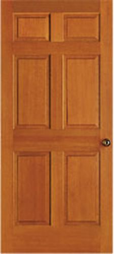 6 Panel Raised Clear Stain Grade Hemlock Solid Core Interior Wood Doors Door