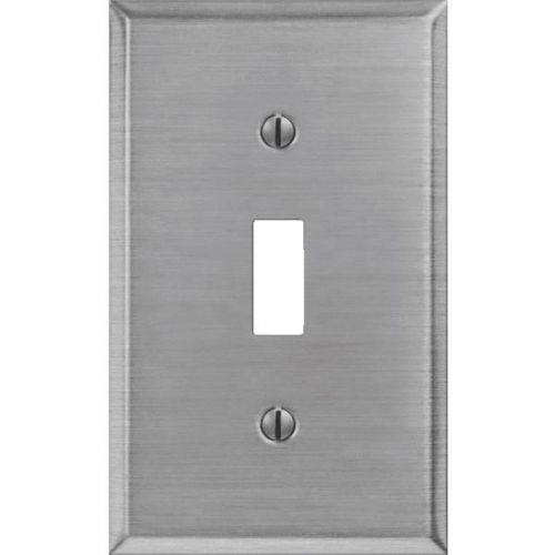 Brushed Nickel Stamped Switch Wall Plate-BR NICKEL 1-TOG WALLPLAT