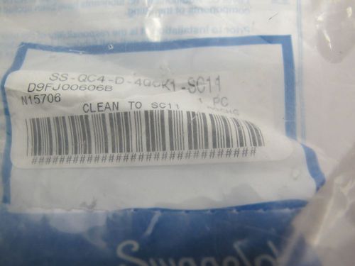 NEW SWAGELOK SS-QC4-D-400K1 1/4IN STAINLESS QUICK CONNECT STEM W/ VALVE