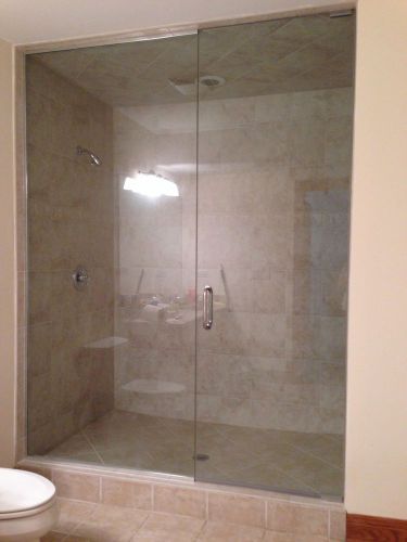 $2,000. frameless pivot shower sauna steam glass 93&#034; tall, 72&#034; wide opening! for sale
