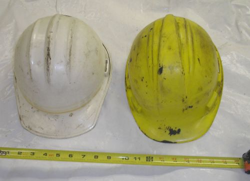 2 Used Hard Hats Safety Helmets 302 RT Rain Trough North Size 62-52cm Small Med