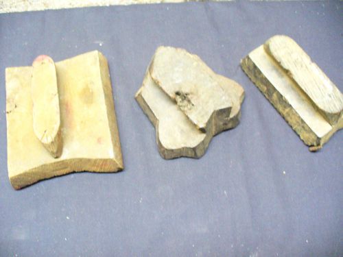 Lot of Antique or Vintage Wood block press / pattern press / all wood, very old