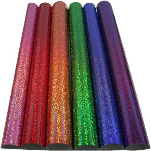Holographic SISER Kit Heat Transfer Vinyl : 6 colours - 20&#034; x 12&#034; - faux stones