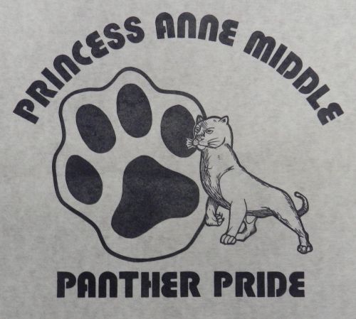 Princess Anne Middle School Panther Pride Screen Print Transfer Wall Craft