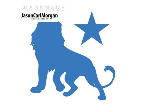 JCM® Iron On Applique Decal, Lion Sky Blue