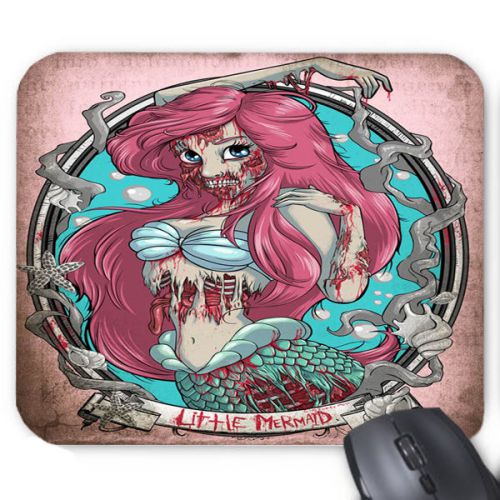 The Zombie Little Mermaid Mouse Pad Mat Mousepad Hot Gift