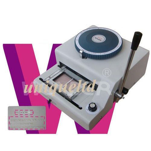 PVC ID cards Embosser machine and + indent print 2in1