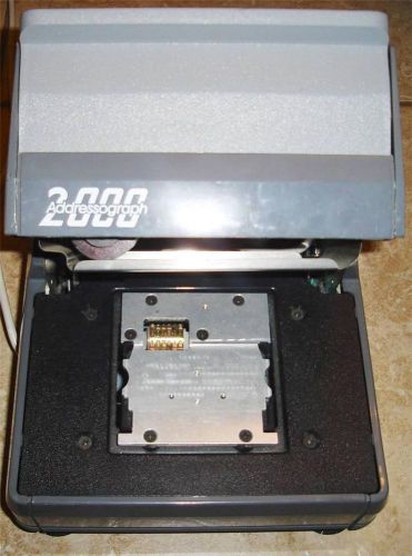 Addressograph 2000 Electric Plastic Card Imprinter Embosser w/Power Cord WORKING