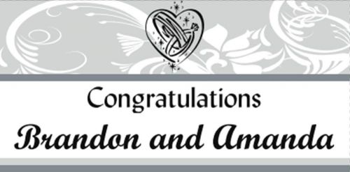 Vinyl Banner - Congratulations Brandon and Amanda