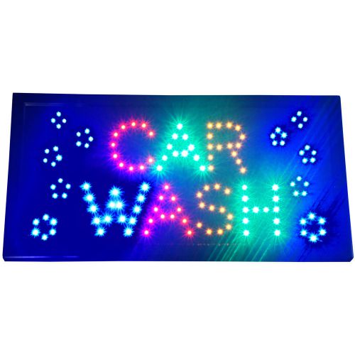 Car wash auto services led store shop open display sign gas station neon repair for sale