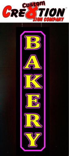 Led light box sign - 4ft  bakery- neon/banner alternative - window sign 46&#034;x12&#034; for sale