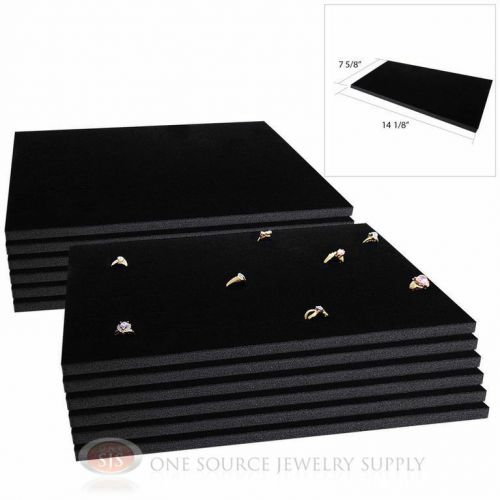 12 Black Ring Display Pads Holds 72 Slot Rings Tray or Case Jewelry Insert