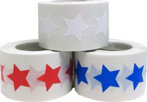 Red, White, and Blue Star Sticker Pack - 3/4&#034; Stars in Patriotic Colors