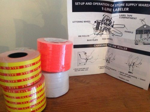 LOT PRICING GUN LABELS, fits STORE SUPPLY Warehouse 1 LINE LABELER