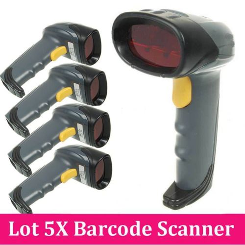 Lot 5 USB Laser Handnled Barcode Scaner Bar Code Reader for POS Small Business