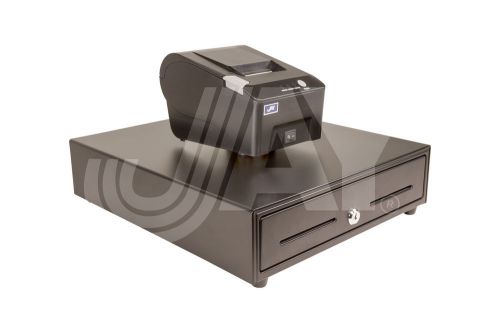 58mm USB Therm POS Receipt Printer 100mm 12V+Cash Dr 4B8C 14 1/4 ”x15 1/4 ” 12V-J4030