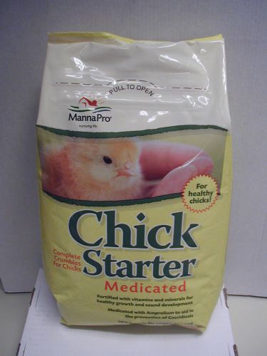 Medicated Chick Starter Feed , 5 Pound Bag , Manna Pro