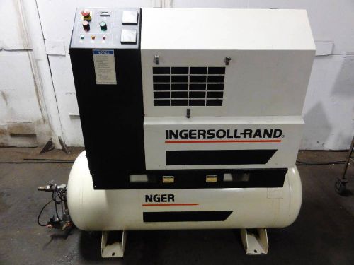 1999 ingersoll rand screw air compressor,  30 hp, 112 cfm, 230/460 3-ph w/tank for sale