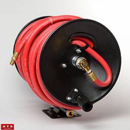 Air hose roll up reel 100 ft x 3/8&#034; hand crank easy reel for sale