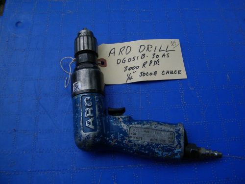 ARO-PNEUMATIC DRILL - DG051B 30AS, 3000 RPM, 1/4&#034; JACOBS CHUCK
