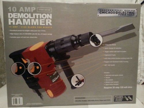 Chicago Electric Professional Series 10Amp 120Volt Demolition Hammer 68148
