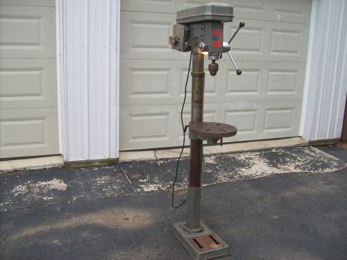 FLOOR MODEL DRILL PRESS WITH LIGHT AND JACOBS CHUCK, LOCAL PICK UP ONLY