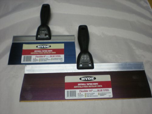 Hyde drywall finishing knives 8&#034; &amp; 14&#034; blue steel for sale