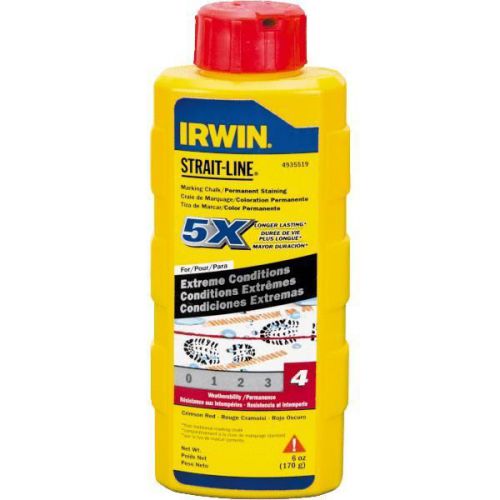 Irwin 4935519 Permanent Stain Marking Chalk Line Chalk-6OZ RED PERM STAIN CHALK