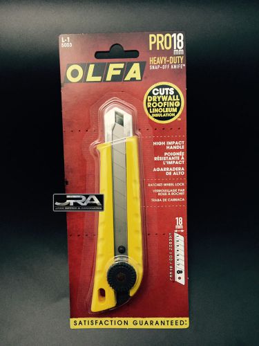 OLFA MODEL 5003 / L-1 18MM HEAVY DUTY KNIFE WITH RUBBER INSET SNAP OFF BLADES