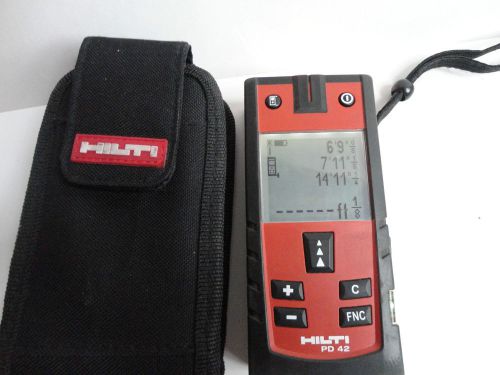 NICE USED CONDITION HILTI PD42 LASER range meter PD 42,FREE US SHIPPING