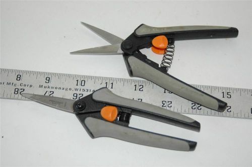 2 Fiskars 6&#039;&#039; Softouch Micro-Tip Pruning Snip Aviation Tool Exc Cond
