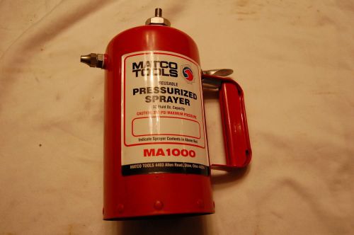 Matco Tools Reusable Pressurized Sprayer MA1000 &#034;Nice&#034;