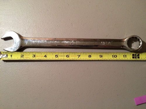 K-D Tools 15/16&#034; Combination Open End/12 PT Box End Wrench - 63330 #675