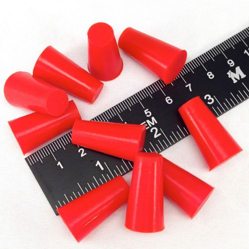 10Pc 3/8&#034; X 9/16&#034; Silicone Rubber Tapered Stopper Plugs Powder Coating Paint